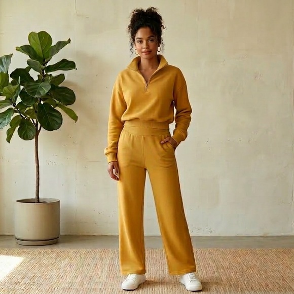 Pants - Stylish Mustard Women's Track Suit